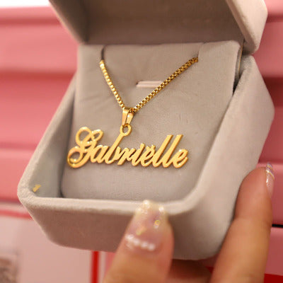 Cursive Name Plate Necklace II