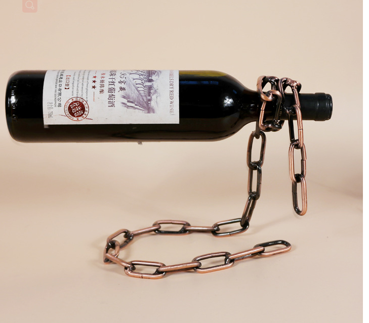 Metal Chain Illusion Wine Rack